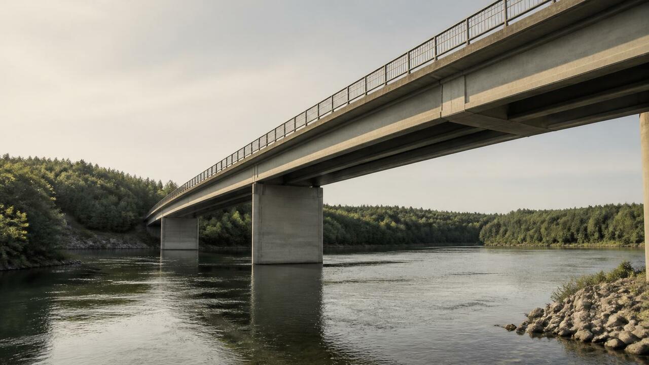Восстановление движения по мосту на трассе Куса...